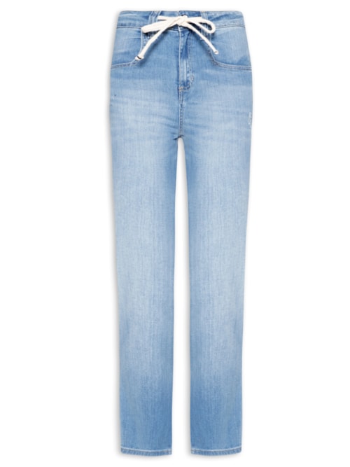 Calça Feminina Paula Reta Curta - Azul