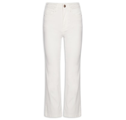 Calça Feminina Paula Reta Curta - Branco