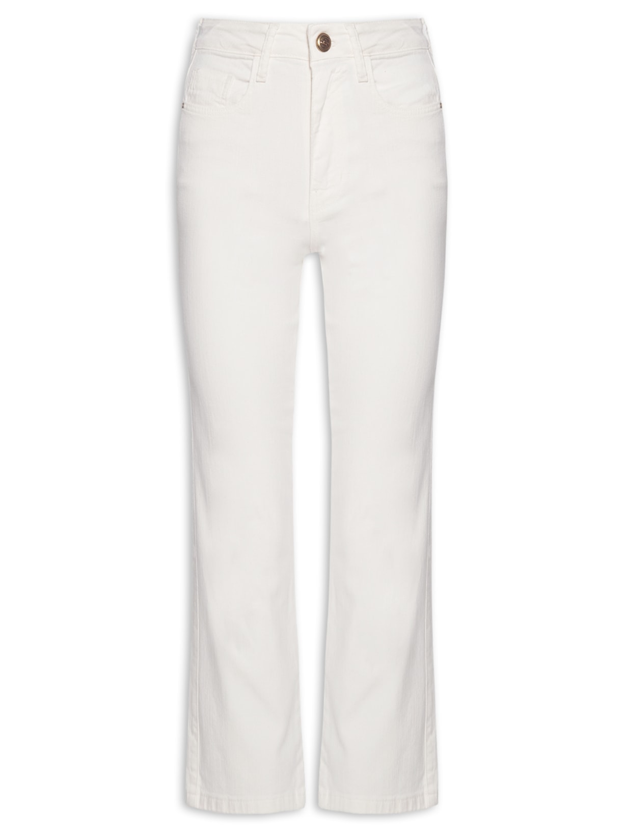 Calça Feminina Paula Reta Curta - Branco