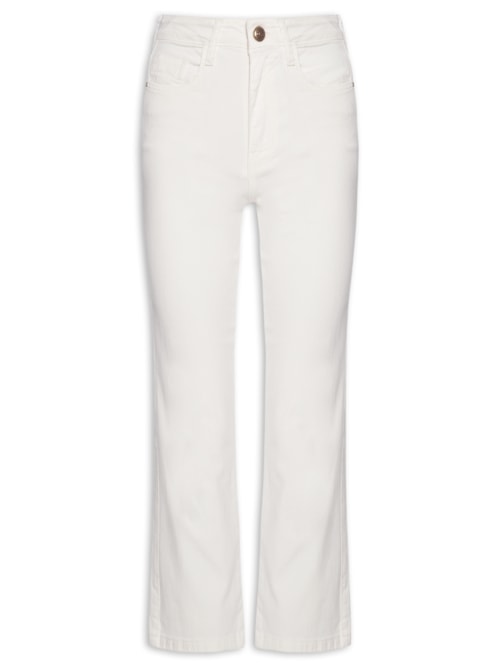 Calça Feminina Paula Reta Curta - Branco