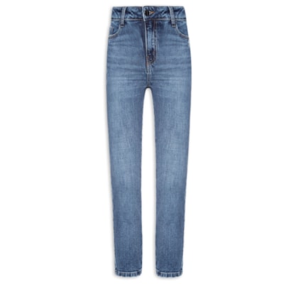 Calça Feminina Paula Reta Curta Marmo - Azul