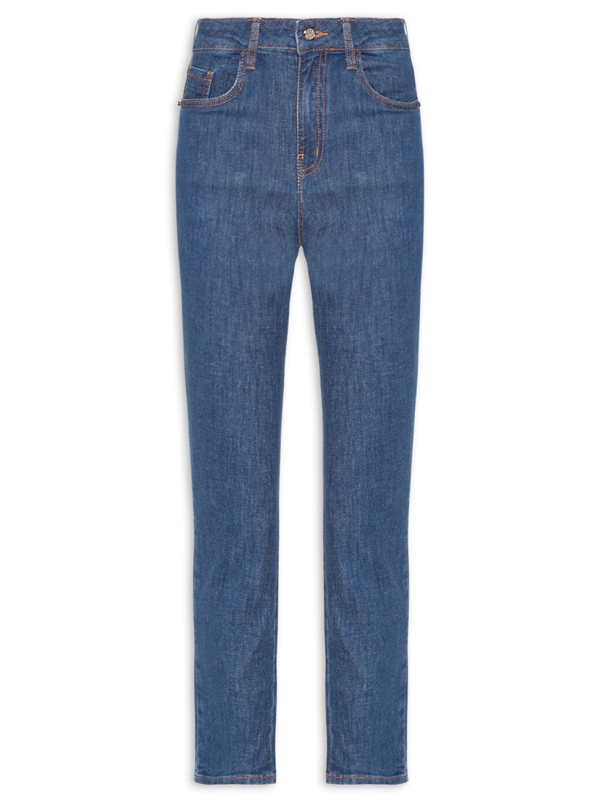 Calça Feminina Paula Reta Curta Swarovski - Azul