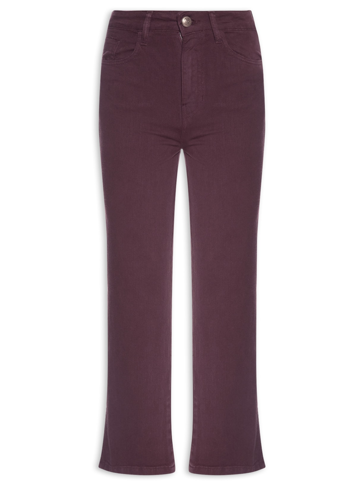 Calça Feminina Paula Reta Curta - Vermelho