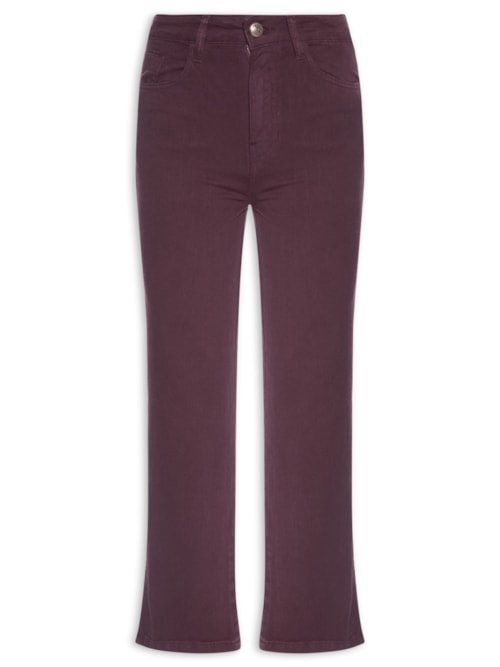 Calça Feminina Paula Reta Curta - Vermelho
