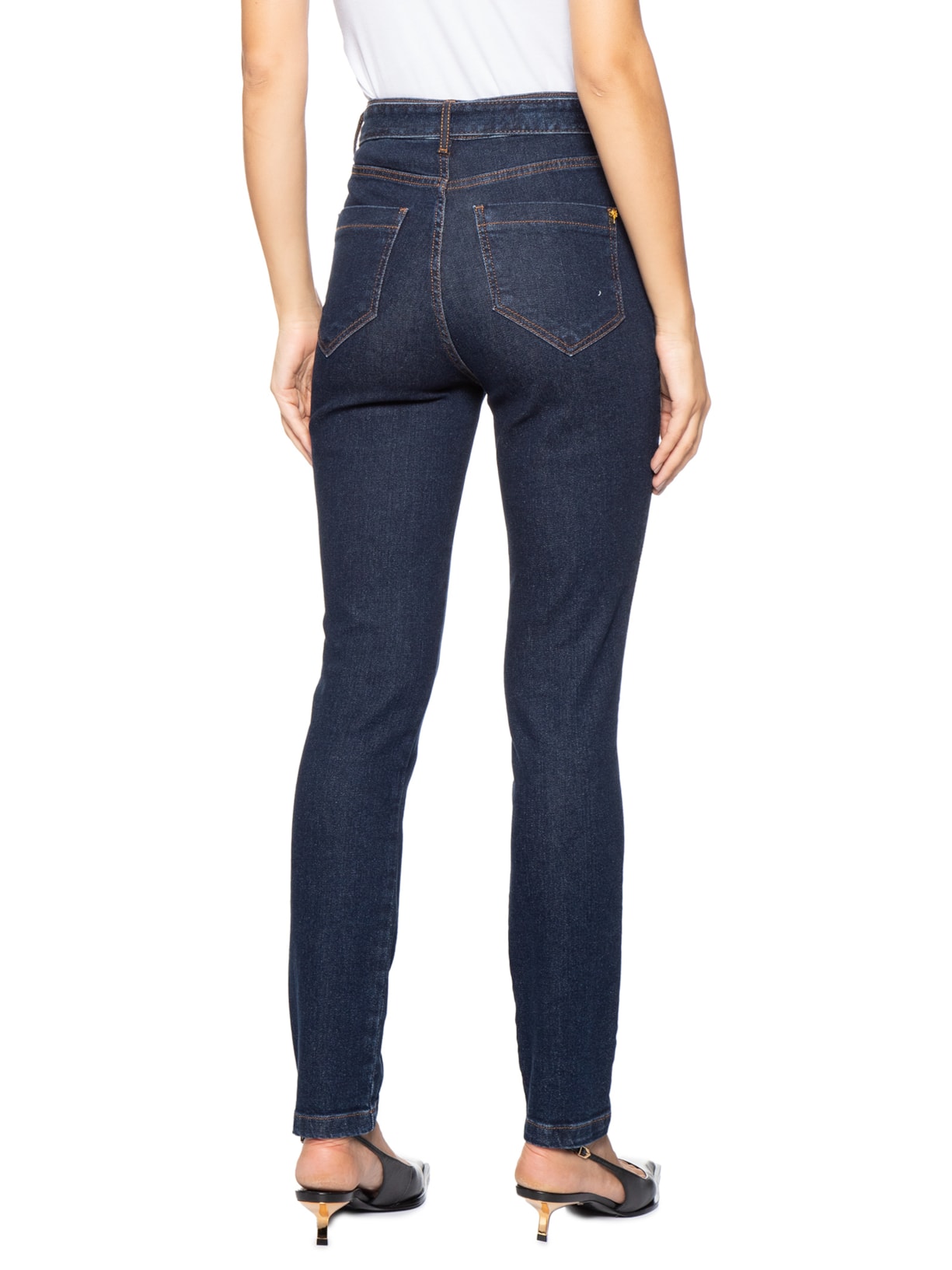 Calça Feminina Paula Skinny Cinto Azul Le Lis