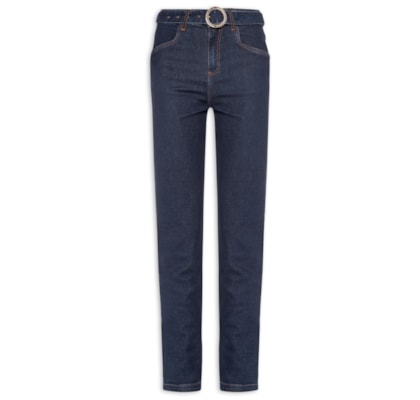 Calça Feminina Paula Skinny Cinto - Azul