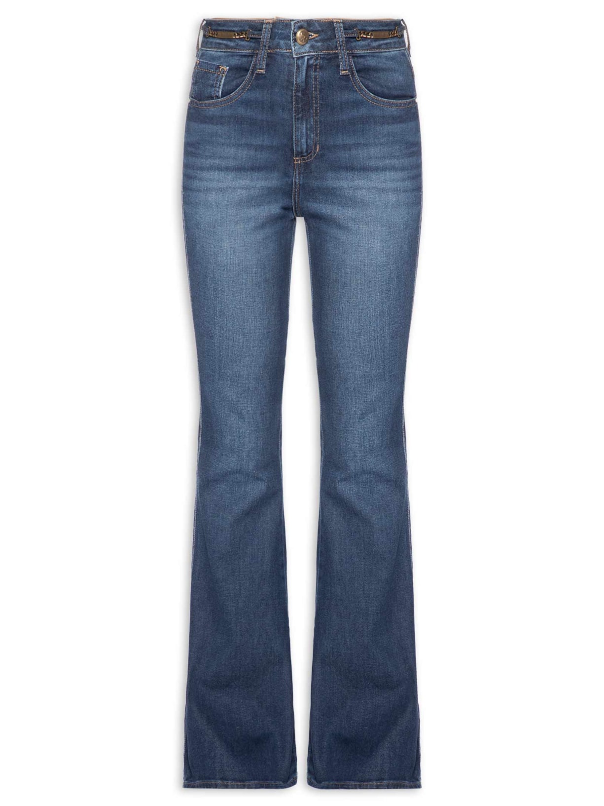 Calça Feminina Paula Straight - Azul
