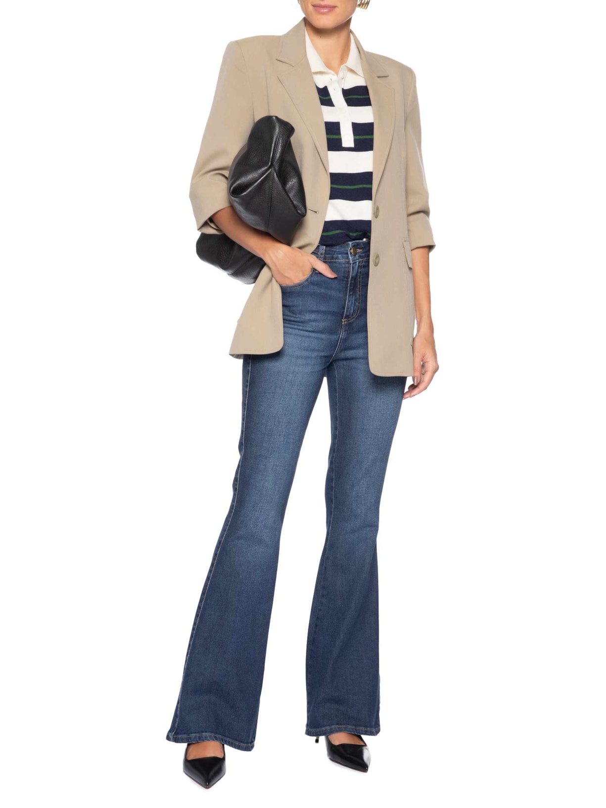 Calça Feminina Paula Straight Azul Le Lis