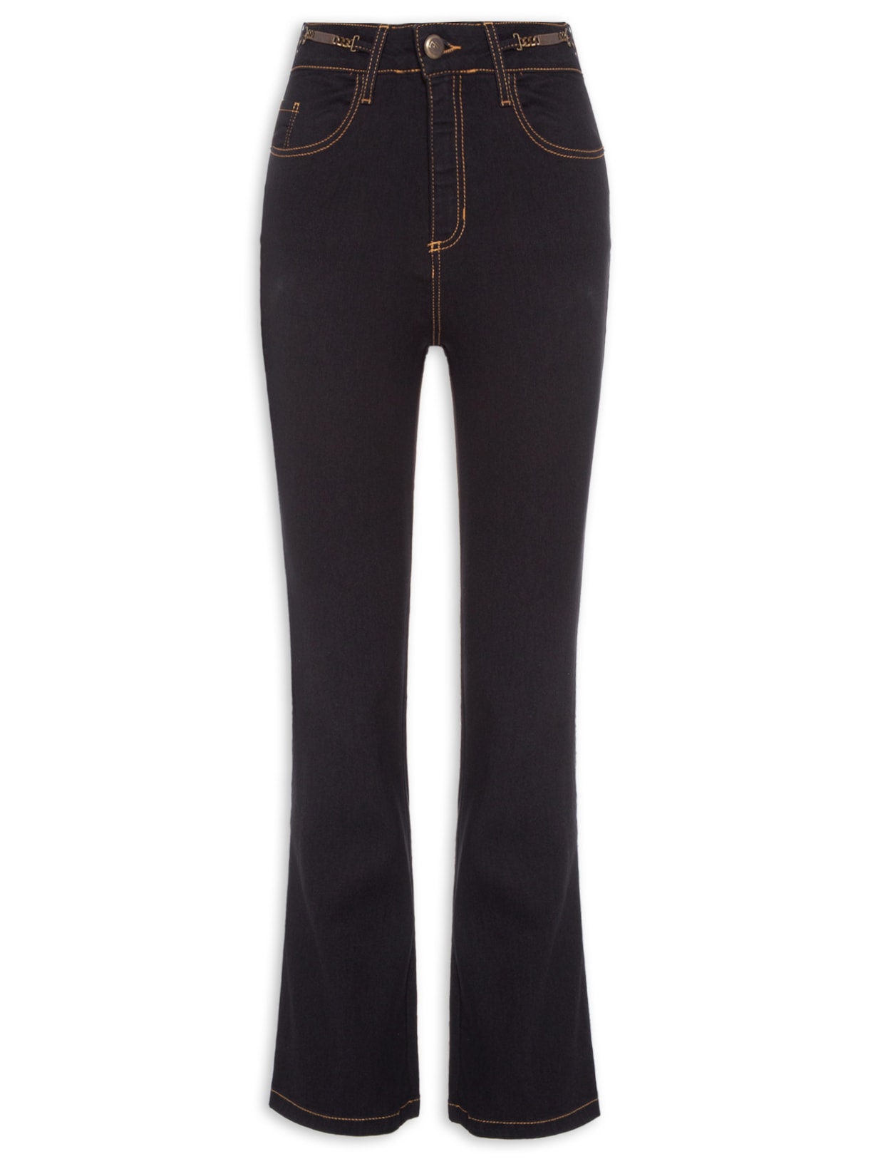 Calça Feminina Paula Straight Black - Preto