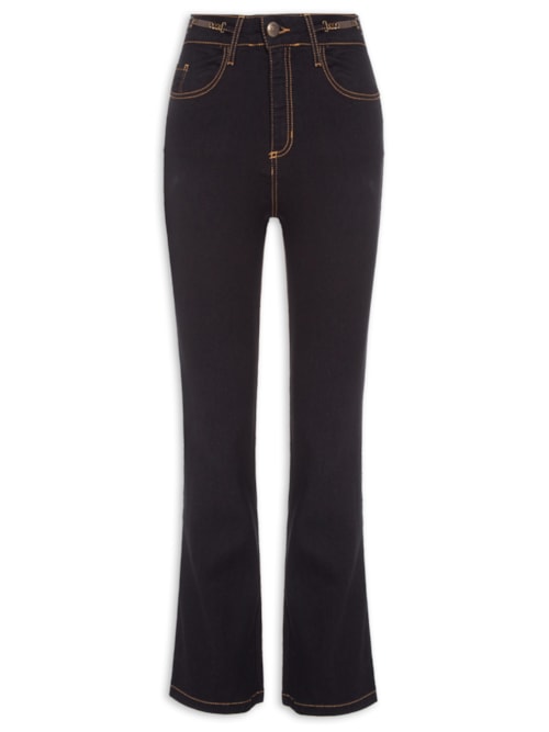 Calça Feminina Paula Straight Black - Preto