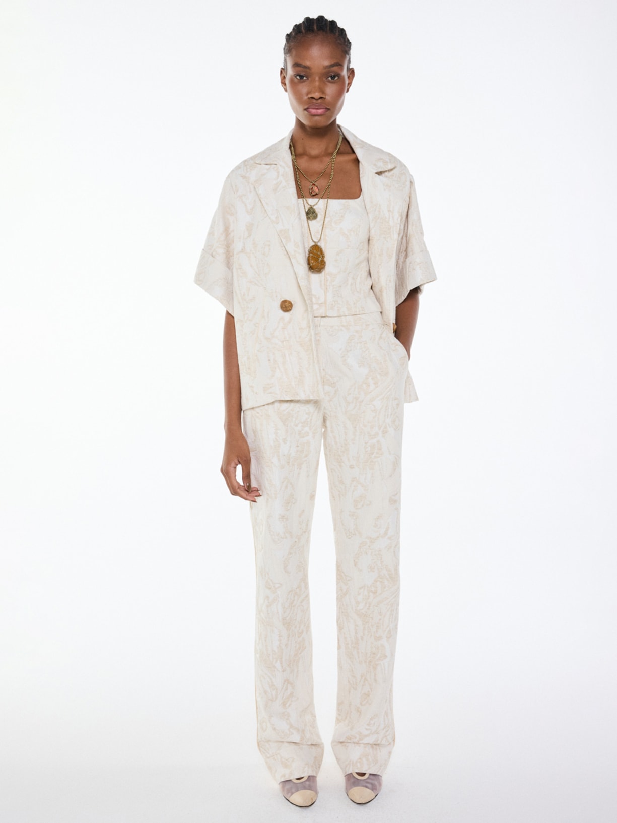 Calça Feminina Peace I26 Off White Mixed