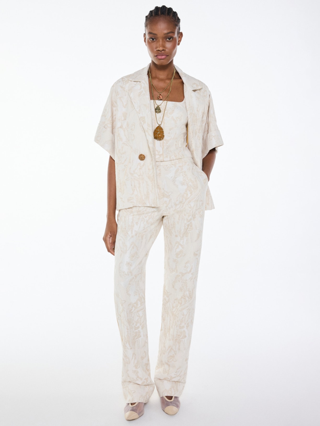 Calça Feminina Peace I26 Off White Mixed