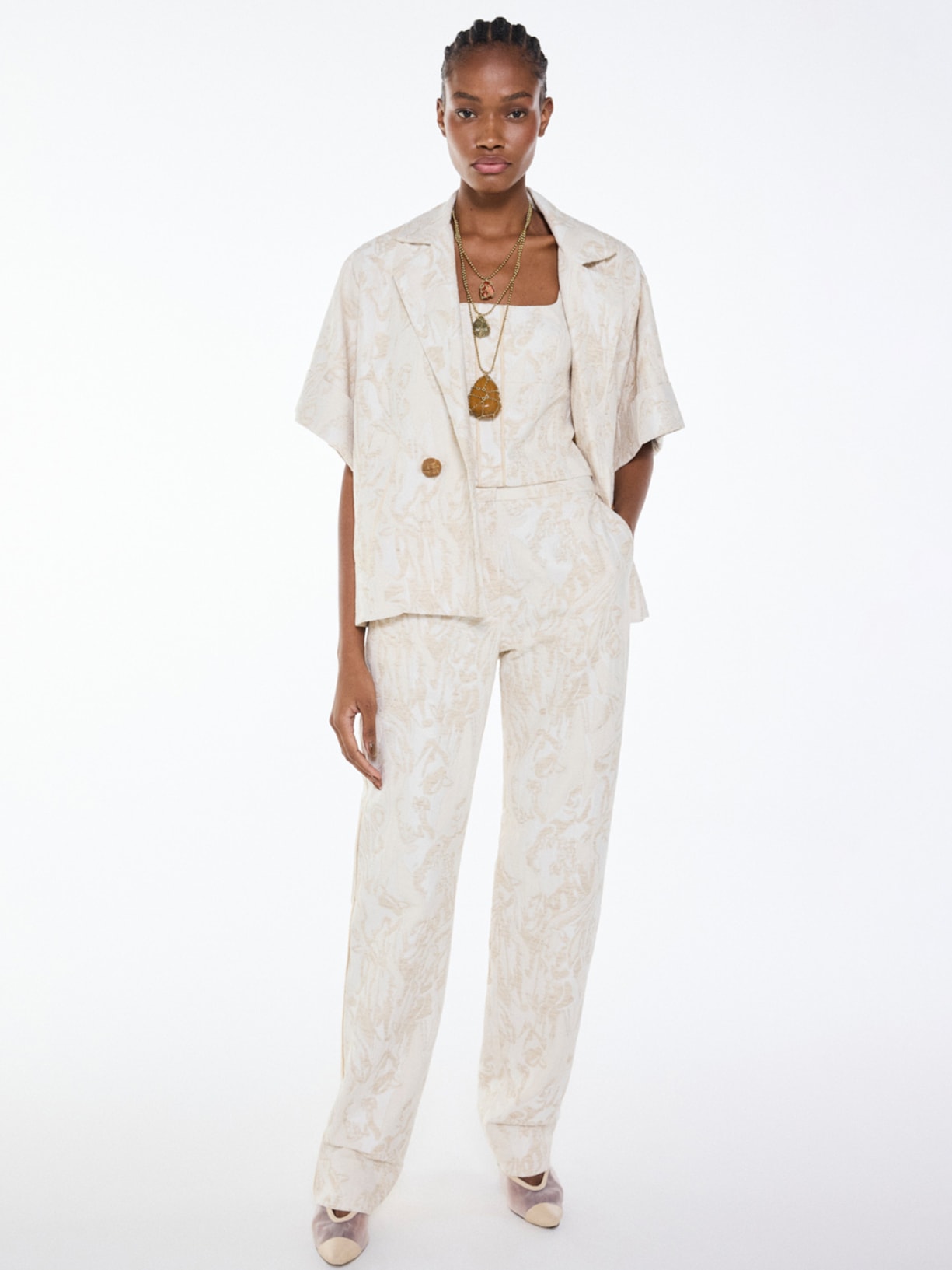 Calça Feminina Peace I26 Off White Mixed