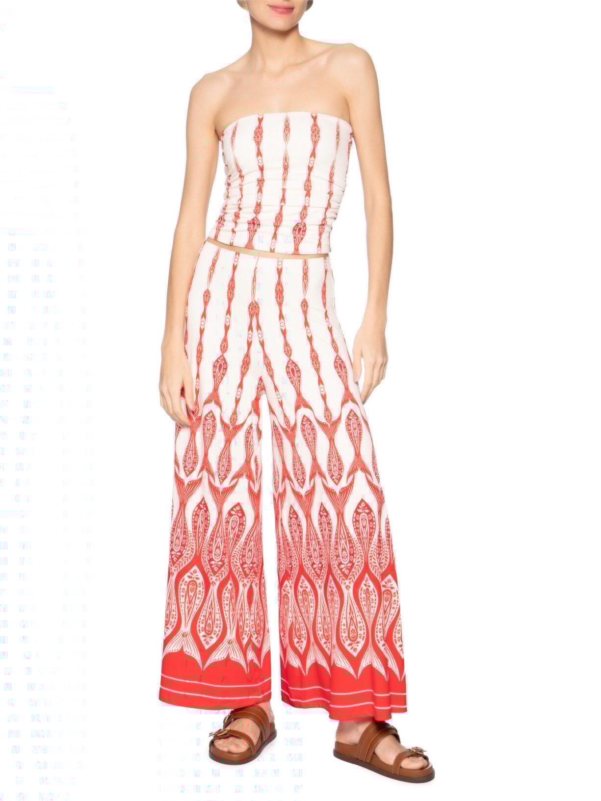 Calça Feminina Peixe Correnteza Vermelho Farm