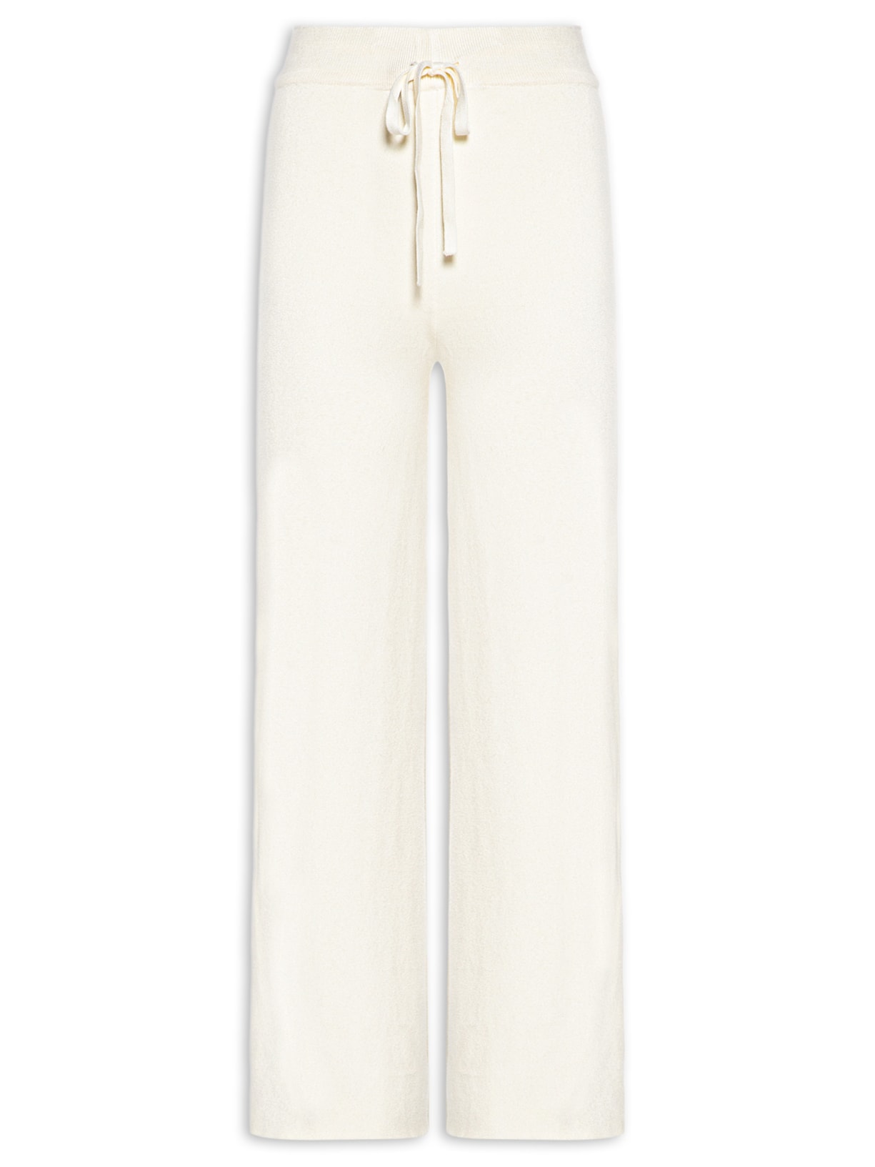 Calça Feminina Peluciada Em Tricot Bege Basiq