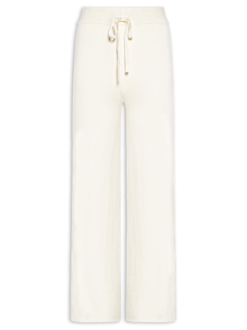 Calça Feminina Peluciada Em Tricot - Bege