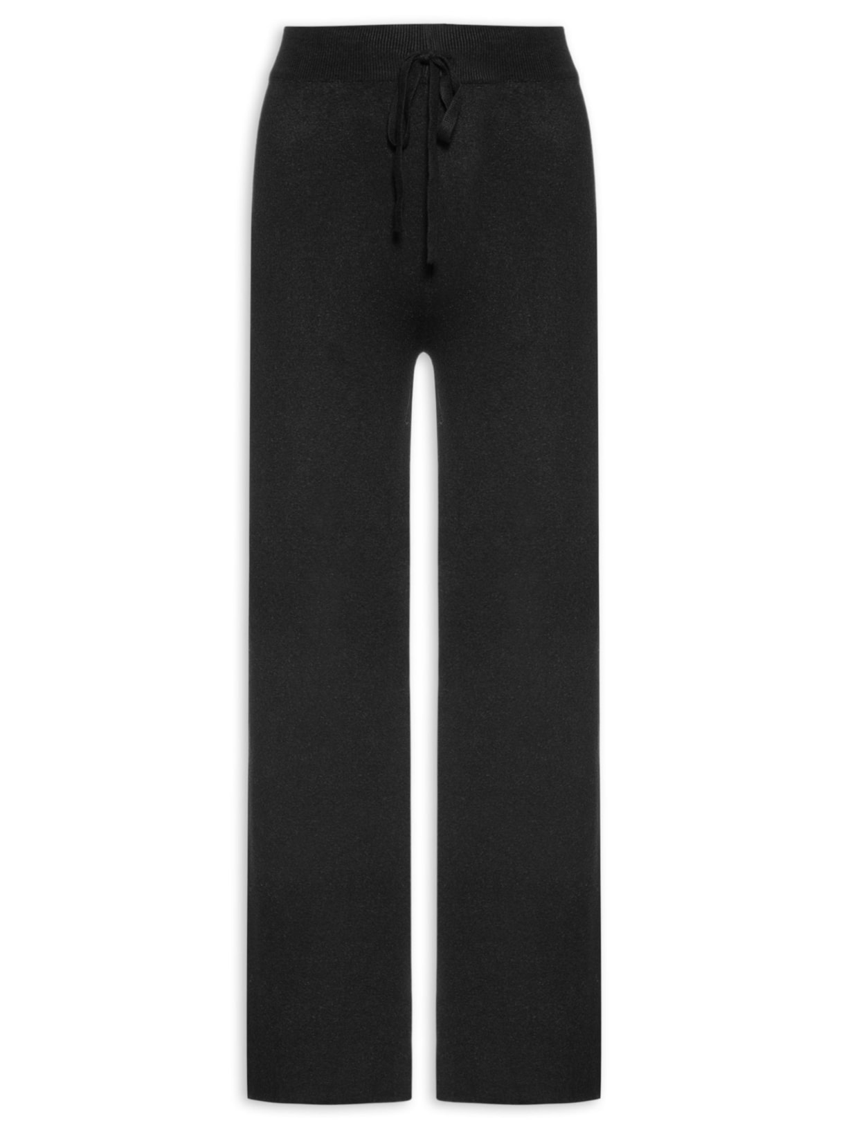Calça Feminina Peluciada Em Tricot - Preto