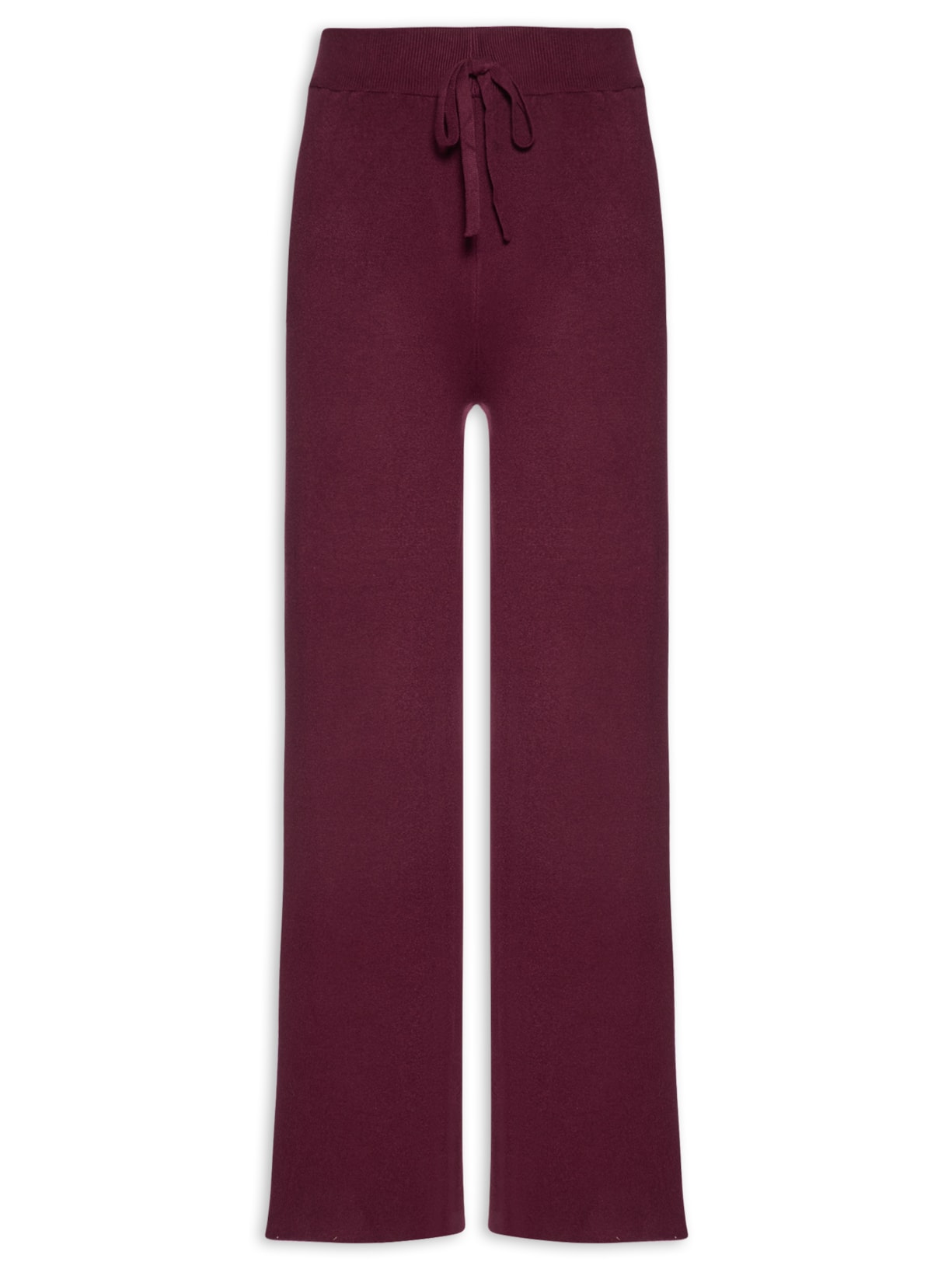 Calça Feminina Peluciada Em Tricot Vermelho Basiq