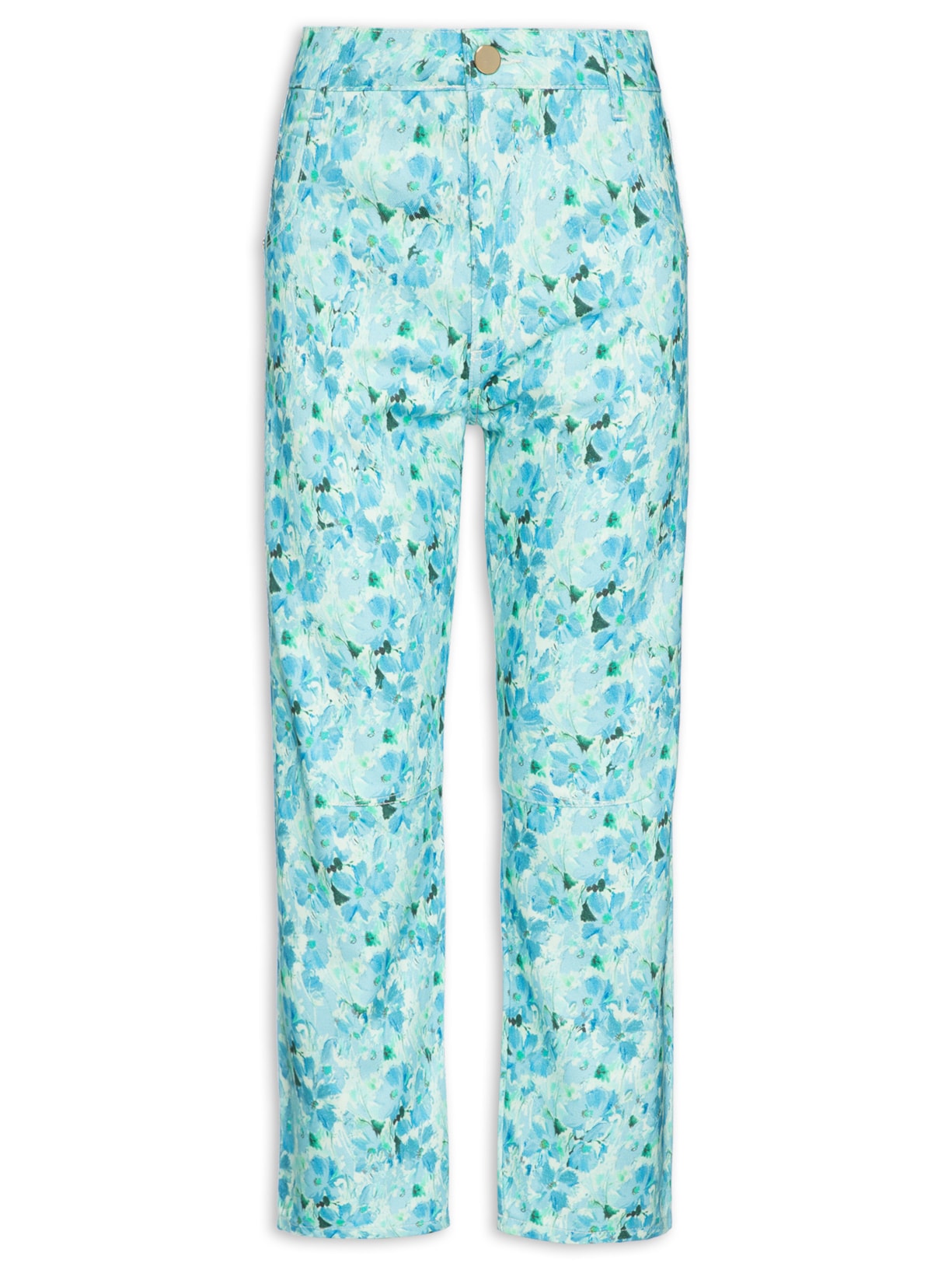 Calça Feminina Pence Joelho Floral - Azul