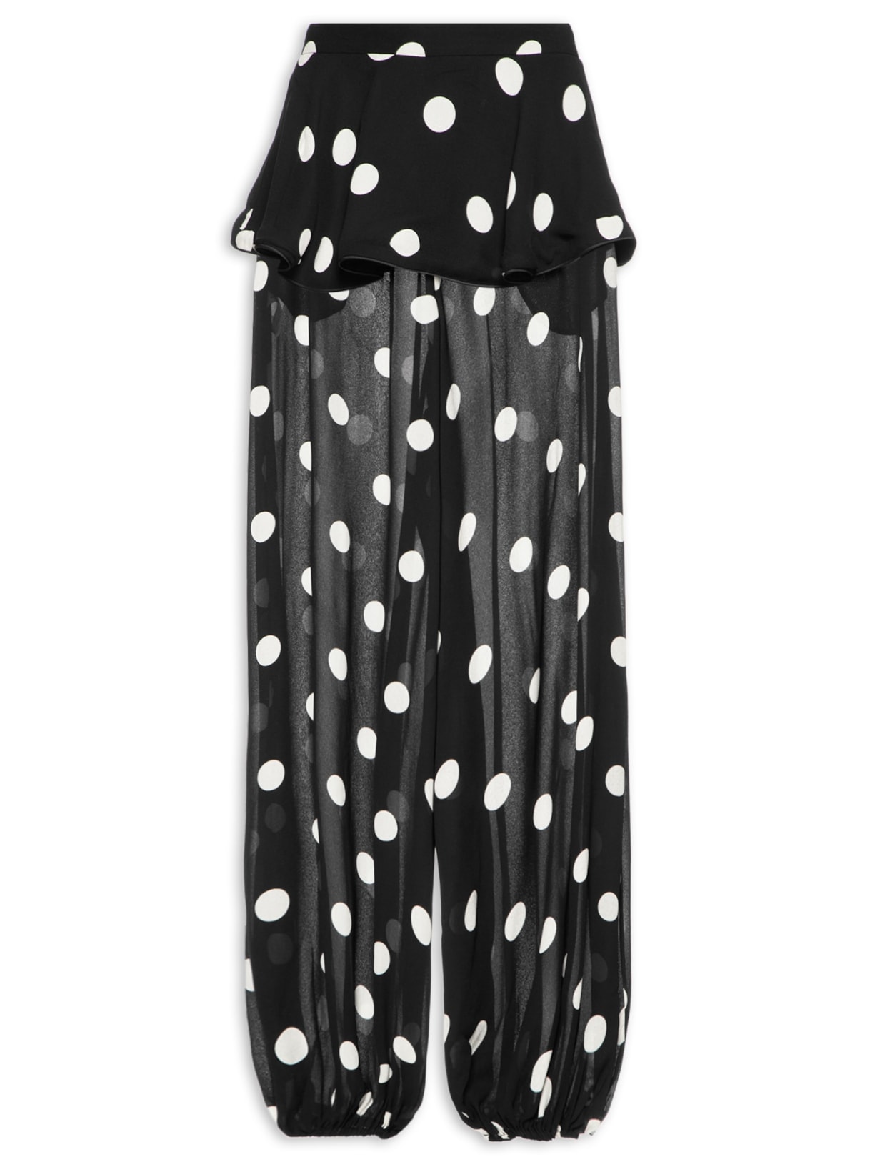 Calça Feminina Peplum Balonê - Preto