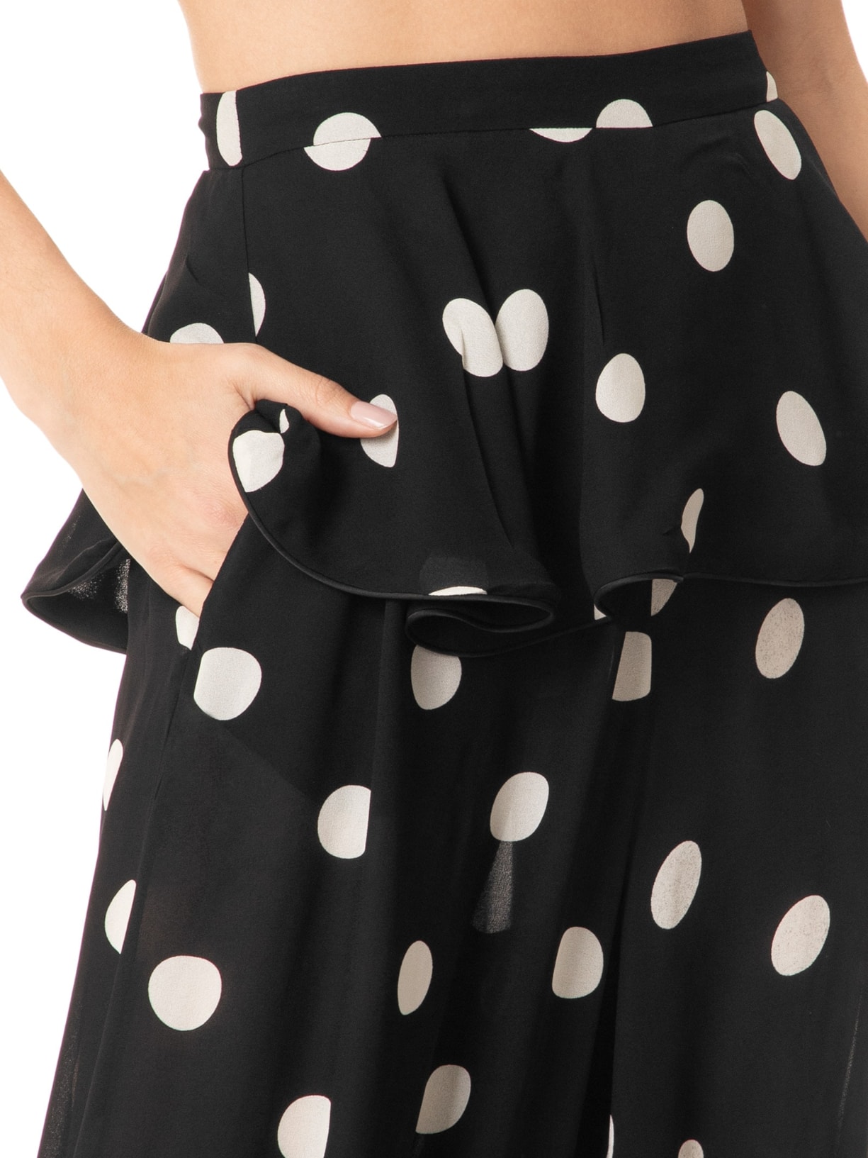 Calça Feminina Peplum Balonê Preto Adriana Degreas