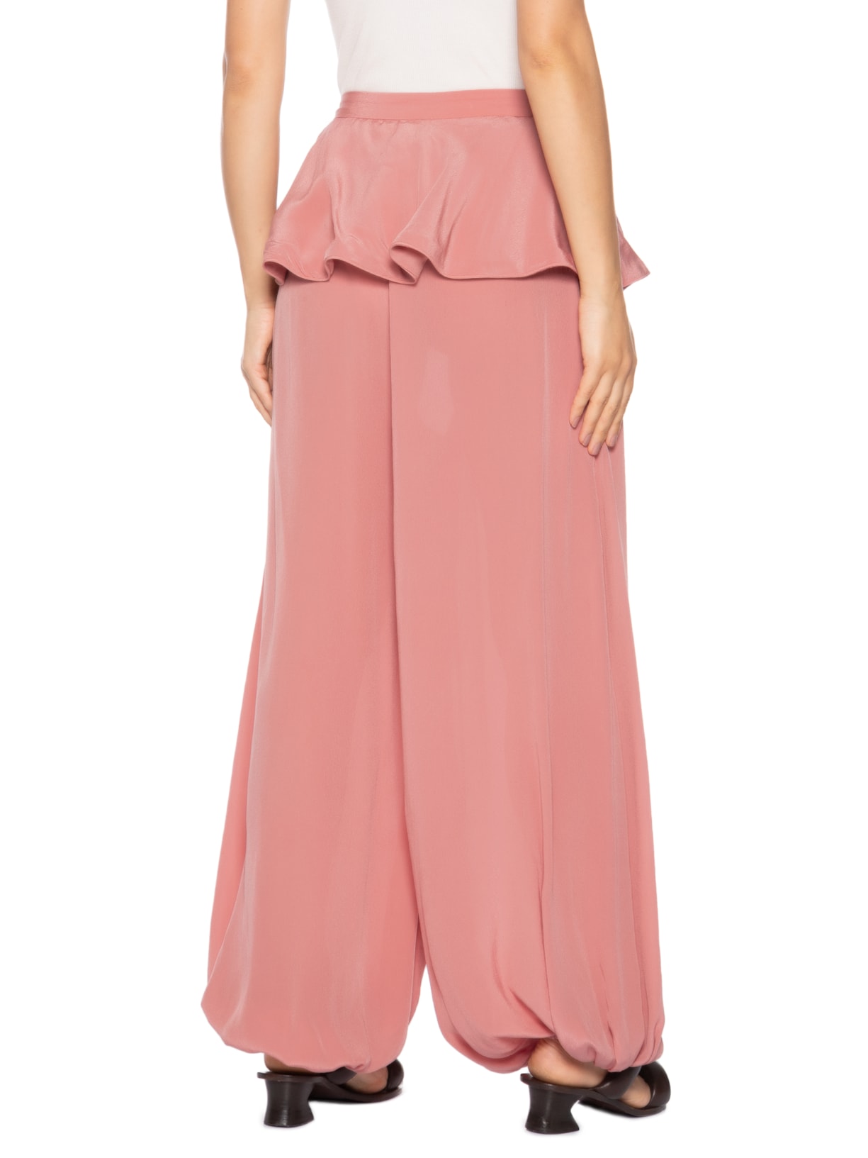 Calça Feminina Peplum Balonê Rosa Adriana Degreas