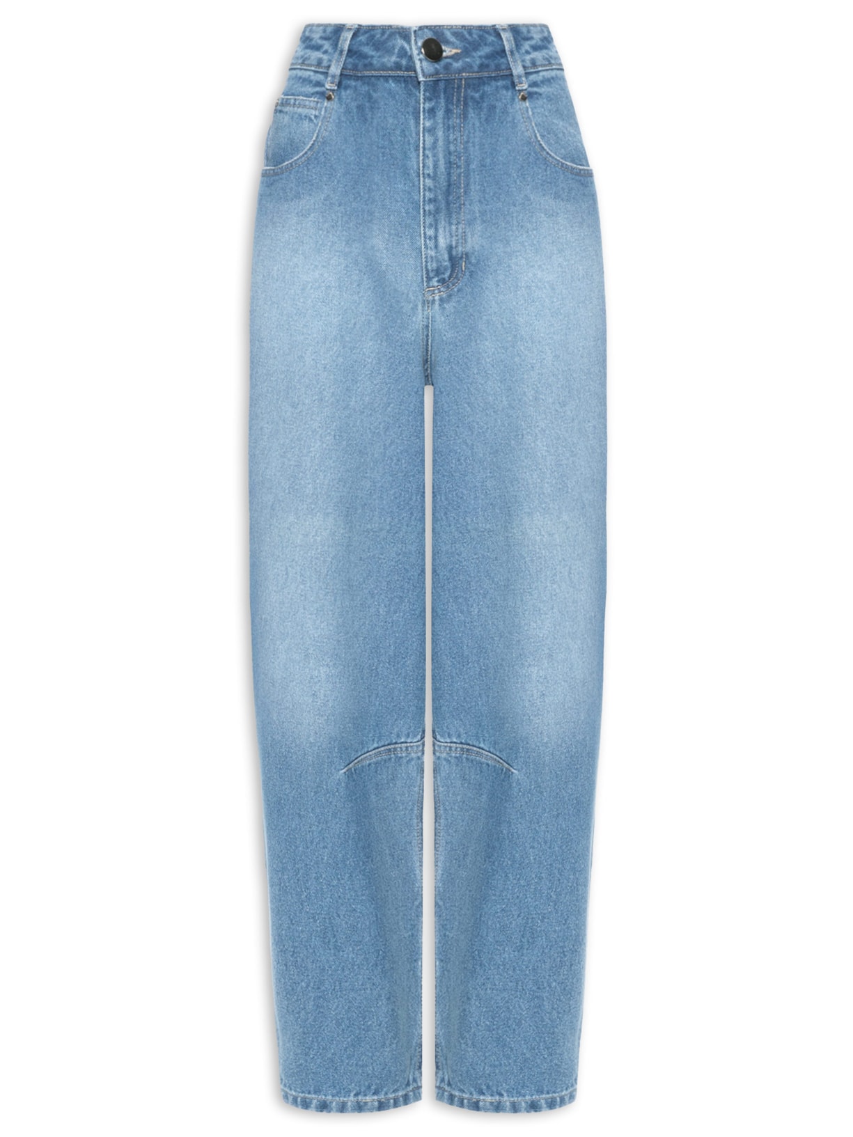 Calça Feminina Pesponto Jeans - Azul