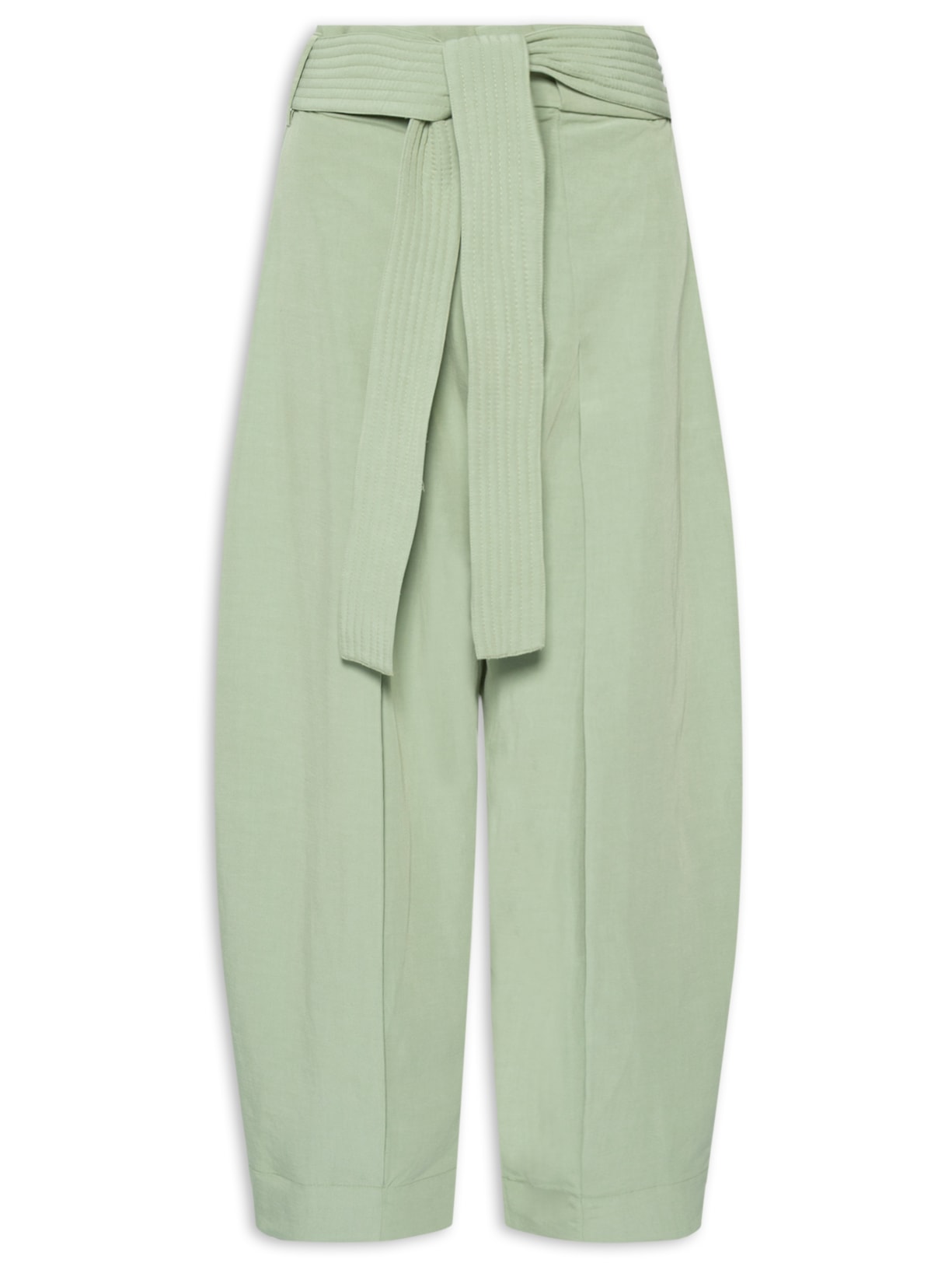 Calça Feminina Pespontos Linen Verde Osklen