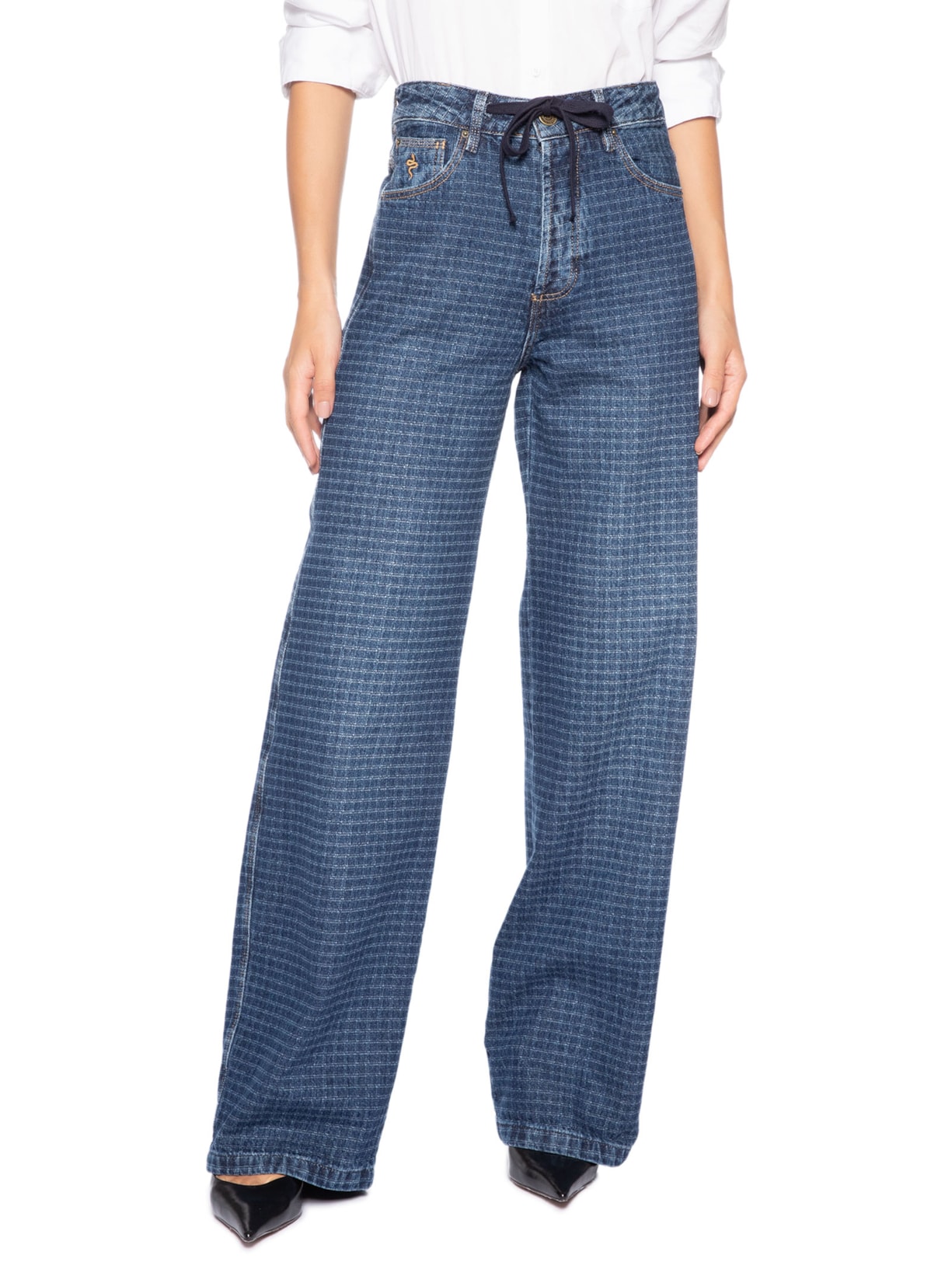 Calça Feminina Philippa Waffle Blue Azul Bo.bô