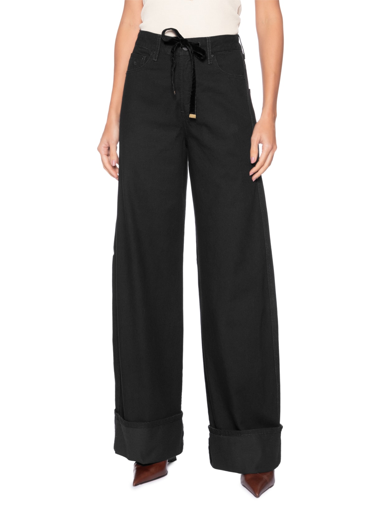 Calça Feminina Phillipa Black Denim – Preto Bo.bô