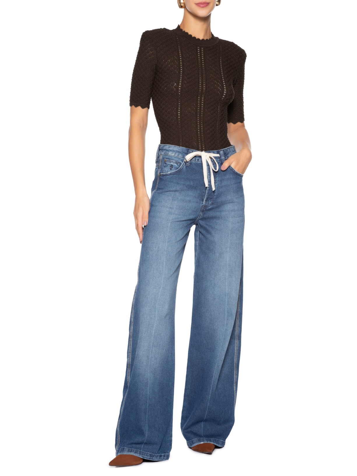 Calça Feminina Phillipa Vintage Azul Bo.bô