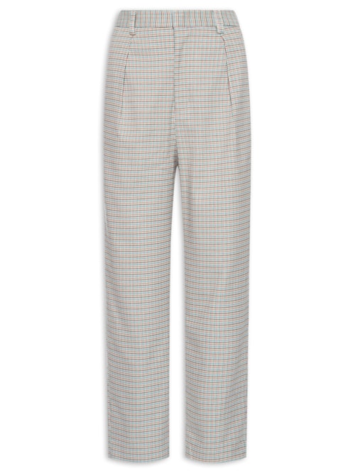 Calça Feminina Pied Poule Bolso Frente - Azul