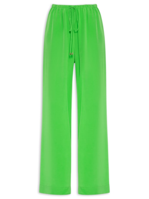 Calça Feminina Pijama Com Elástico No Cós - Verde