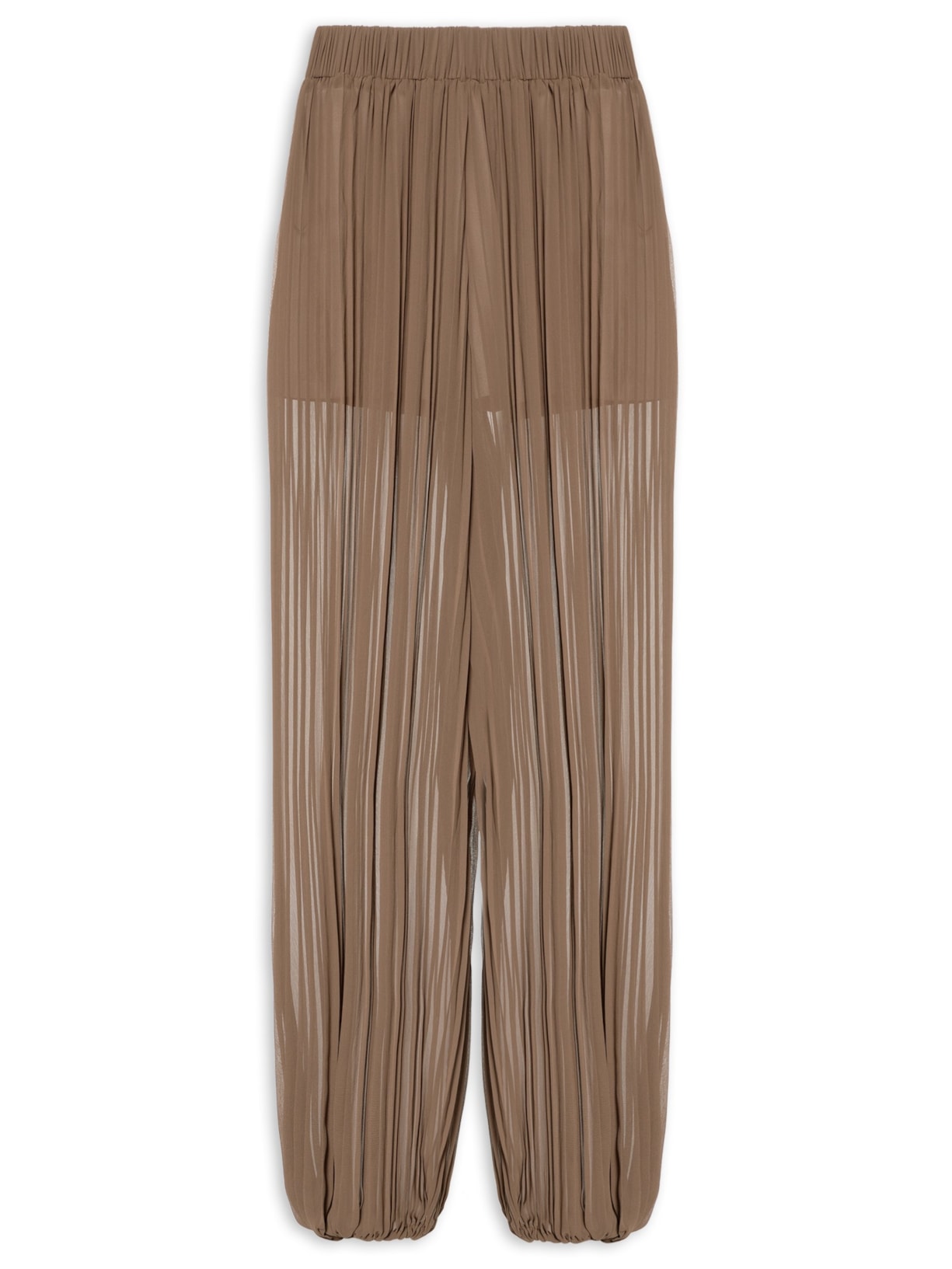 Calça Feminina Pleats Chocolate - Marrom