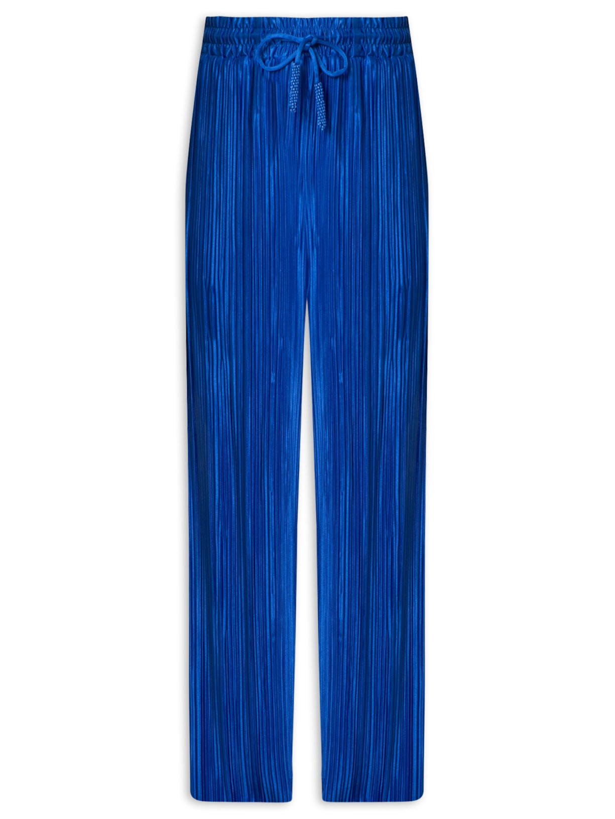Calça Feminina Plissada - Azul