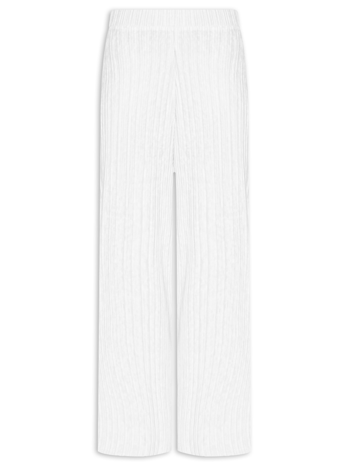 Calça Feminina Plissada Branco Lenny Niemeyer