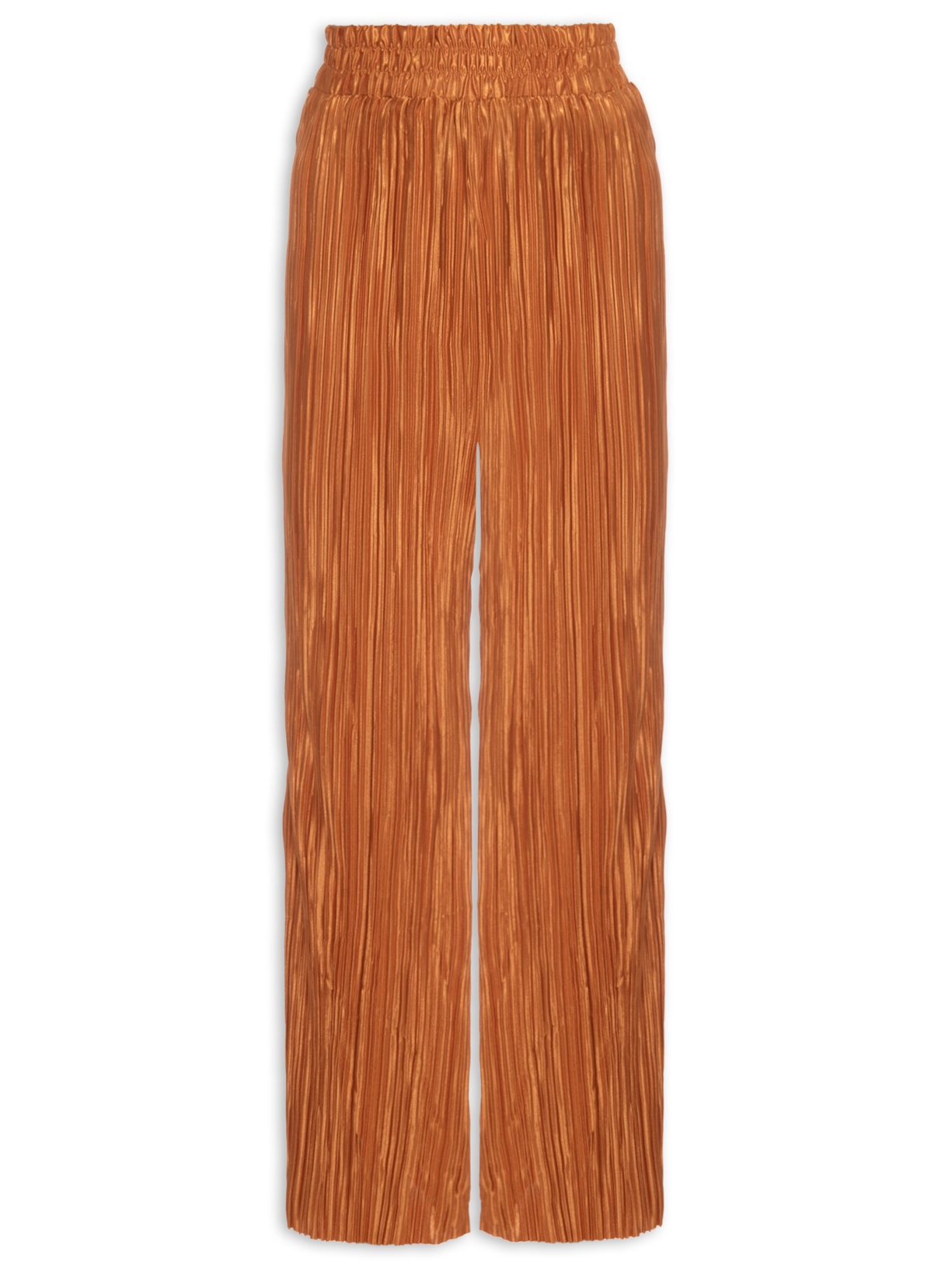 Calça Feminina Plissada - Laranja