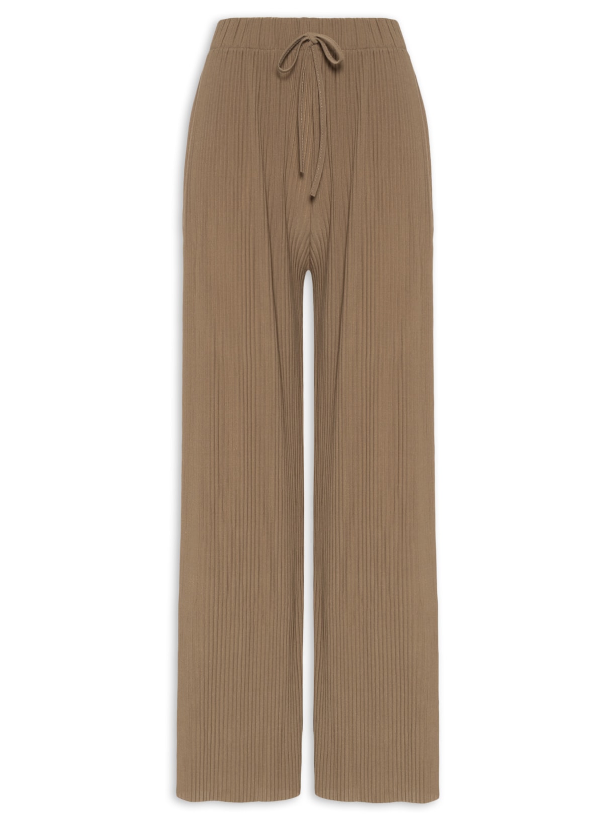 Calça Feminina Plissada - Marrom