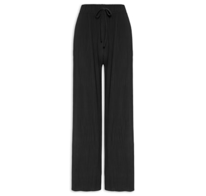 Calça Feminina Plissada - Preto