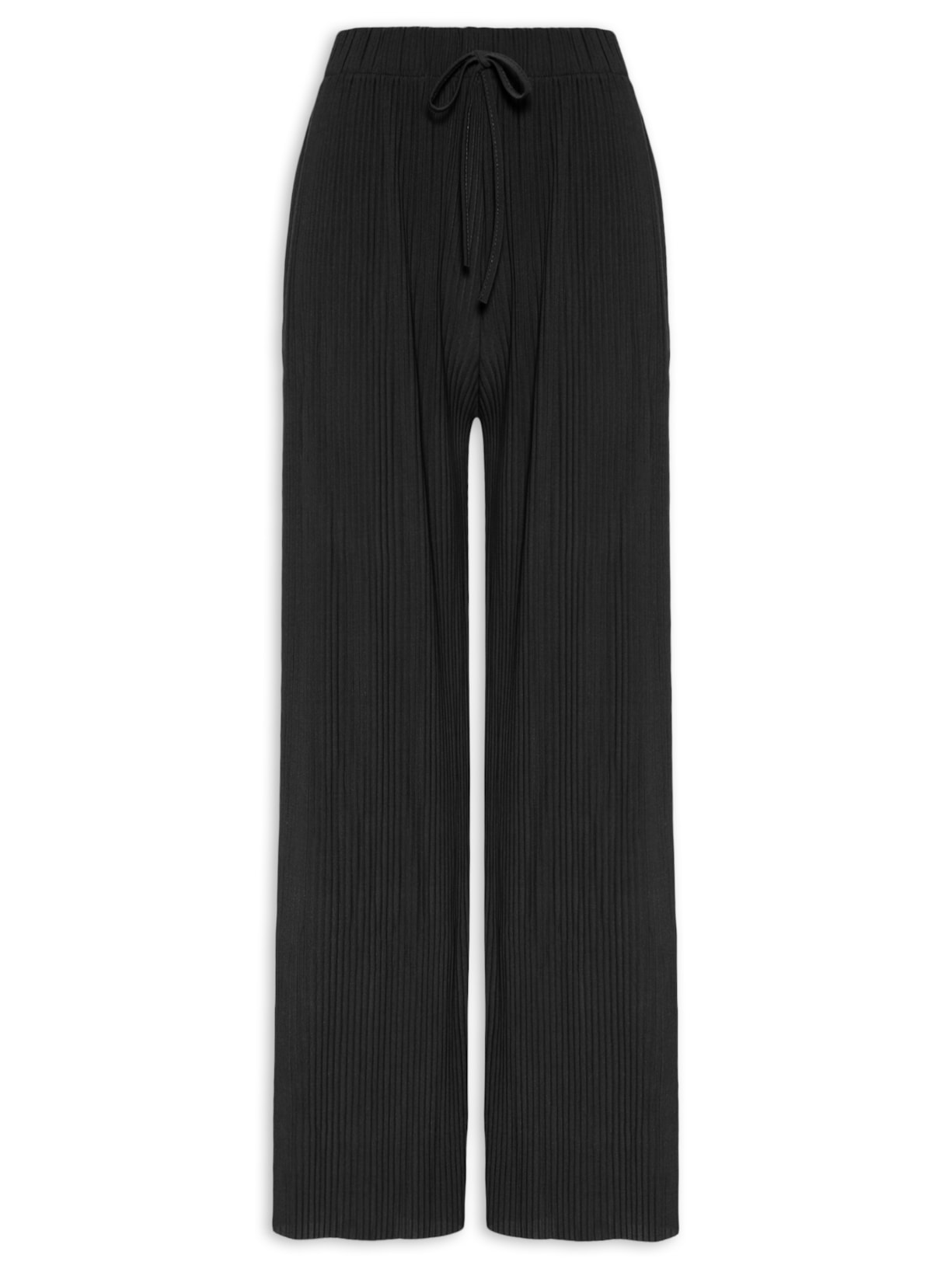 Calça Feminina Plissada - Preto