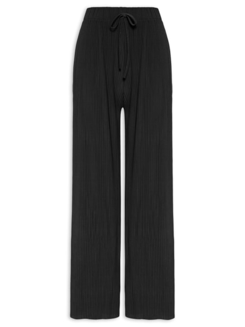Calça Feminina Plissada - Preto
