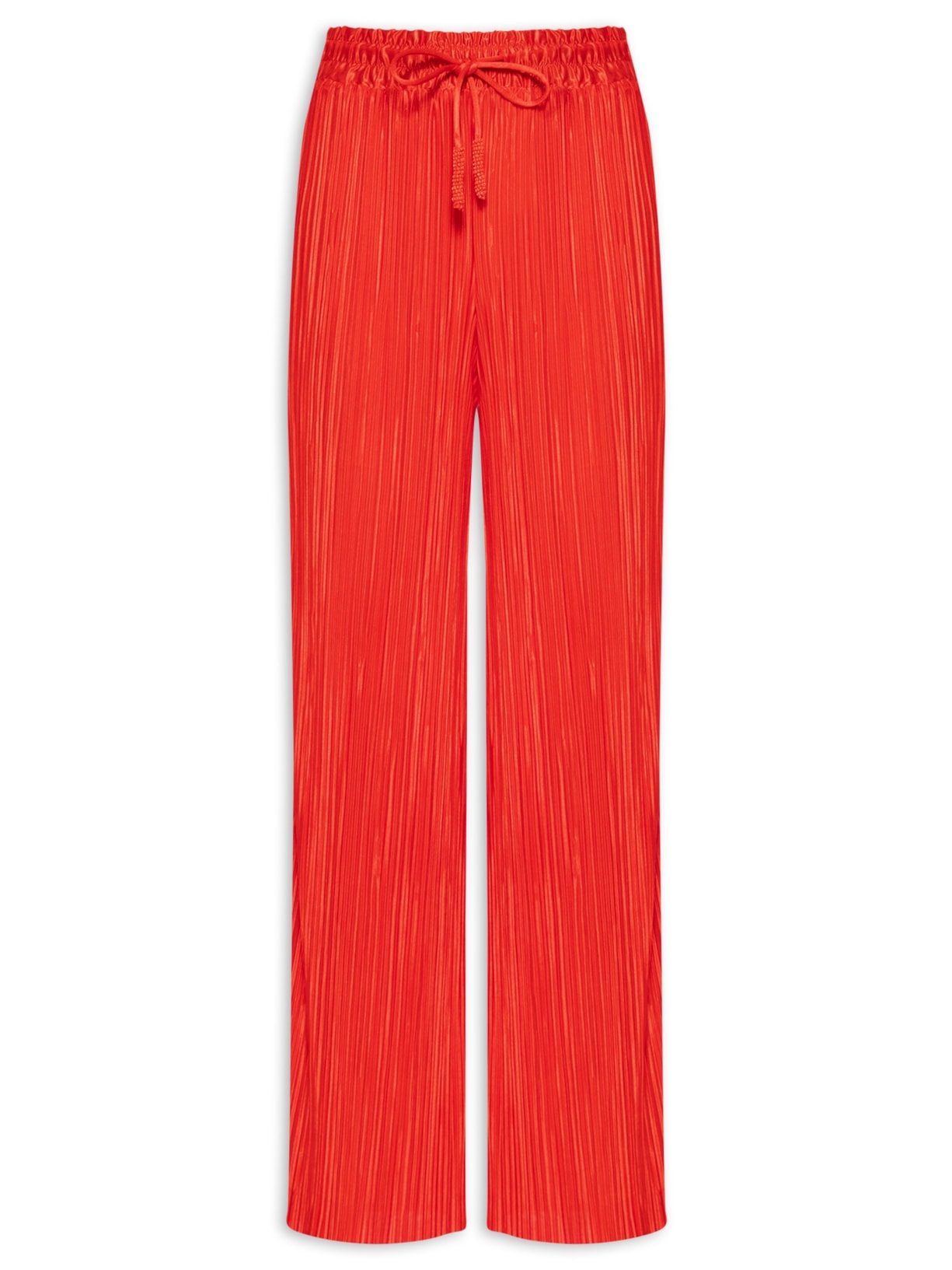 Calça Feminina Plissada - Vermelho