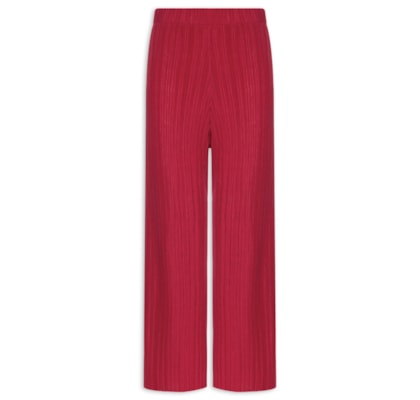 Calça Feminina Plissada - Vermelho