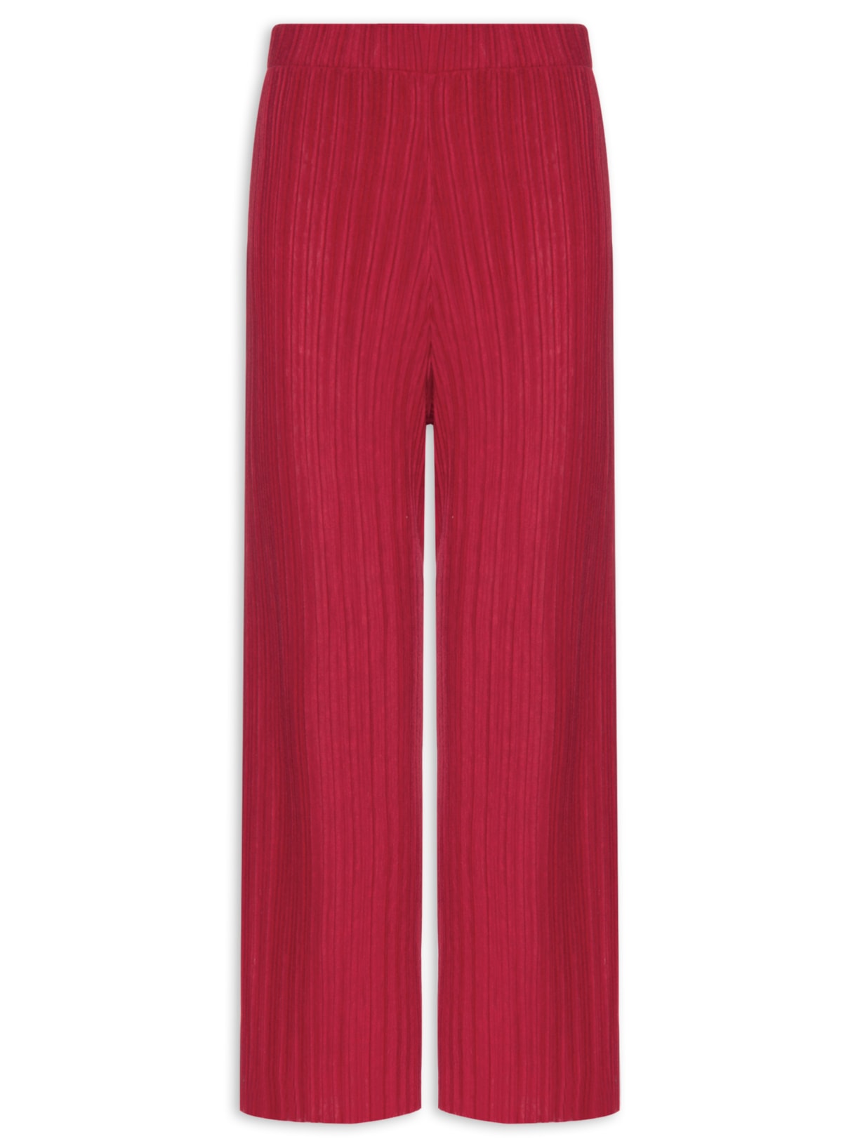 Calça Feminina Plissada - Vermelho