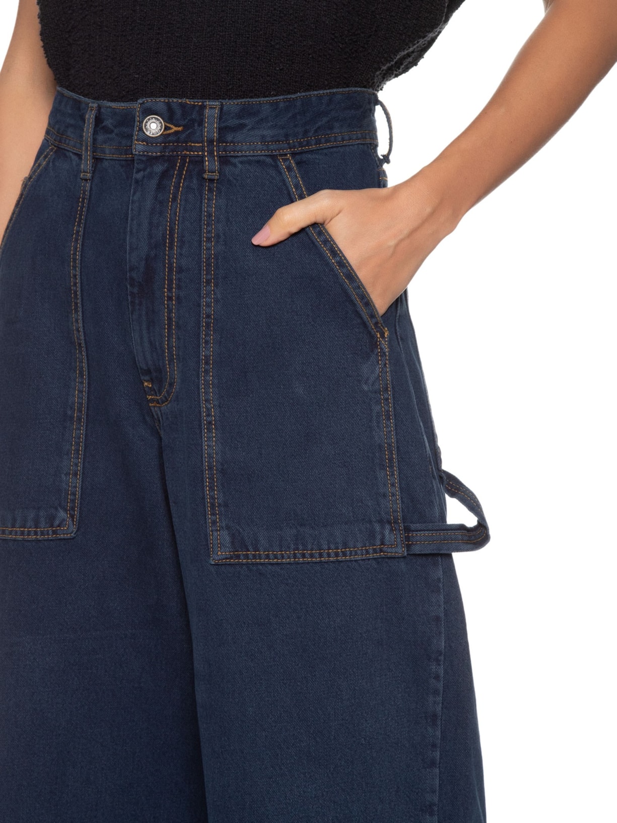 Calça Feminina Pockets Jeans Azul Osklen