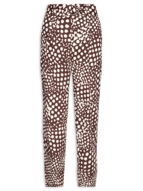 Calça Feminina Pois Vitral - Marrom