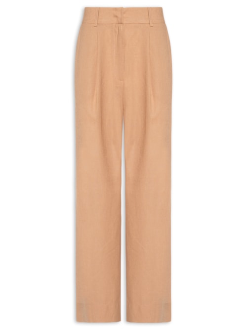 Calça Feminina Pregas – Marrom