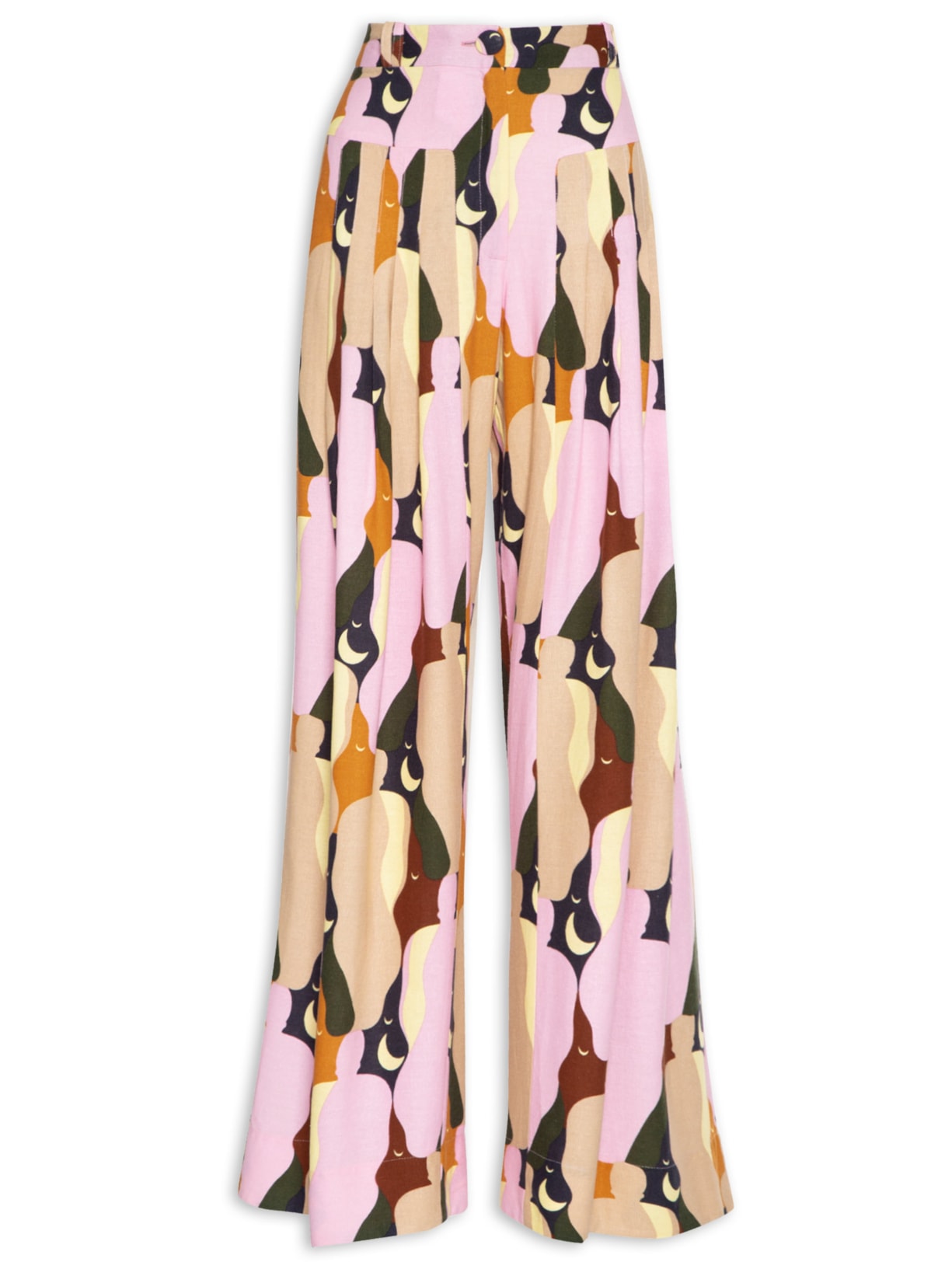 Calça Feminina Pregas Beijo - Rosa