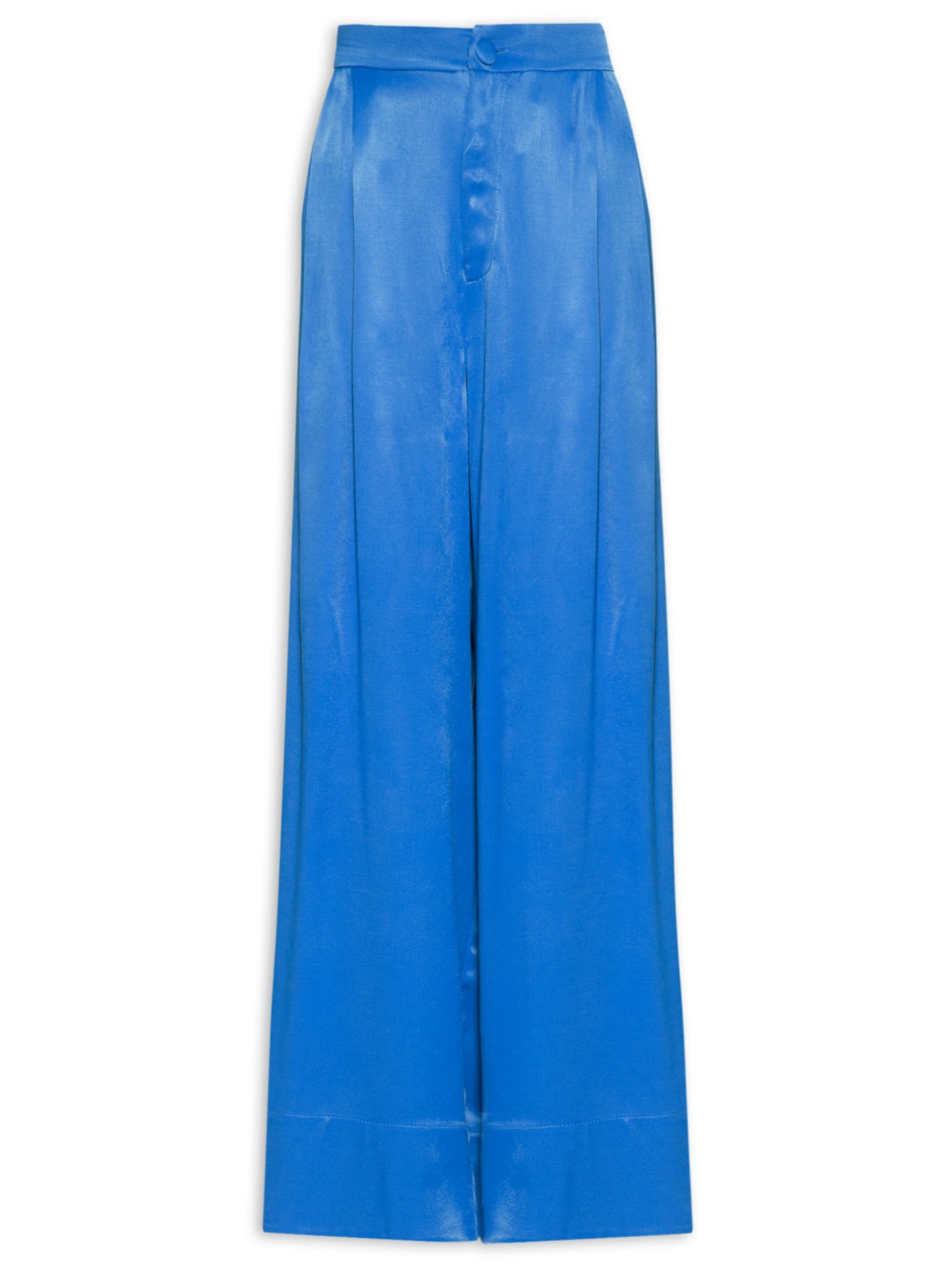 Calça Feminina Pregas Frente - Azul