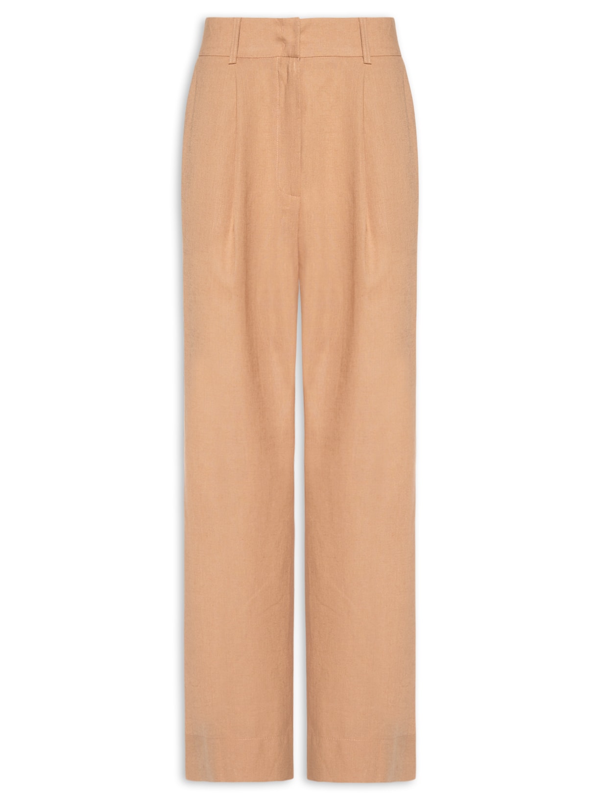 Calça Feminina Pregas Marrom Maria Filó